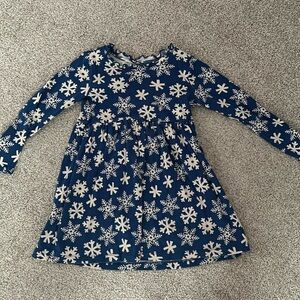 Blue Hanna Andersson Snowflake Swing Dress